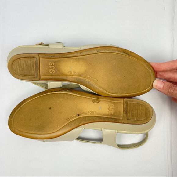 SAS | 7.5AA Caress Bone Cross Strap Wedge Sandals - Picture 9 of 15